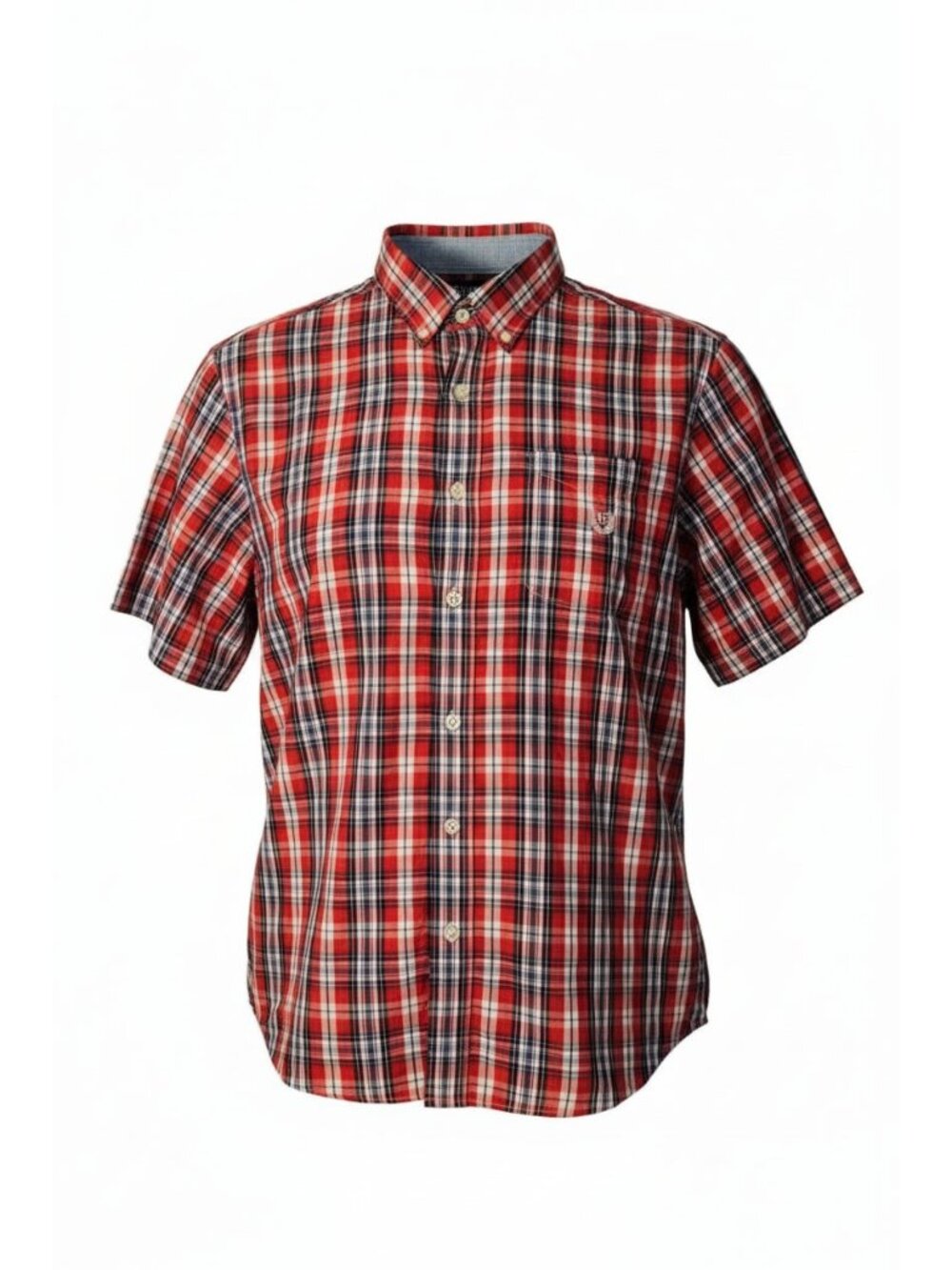 Chaps-Easy Care - Mens Short Sleeve Button Down Shirt Large ITEM #2500